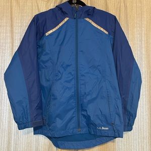 LL Bean kids Trail Model Lined Rain Jacket, Kids L 14-16